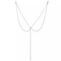 Crystal Tassel Pendant Necklace Back Chain for Women