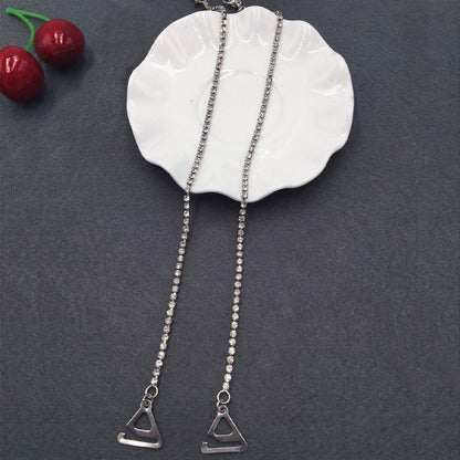 Metal Invisible Bra Straps with Rhinestone Comfortable Shoulder Underwear Accessories