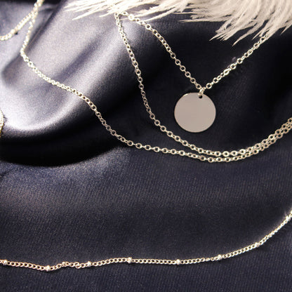Link Chain Multi Layer Tassel Girls Pendant Necklace