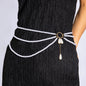 Bestone Rhinestone Chain Waist Multi-layer Body Chain