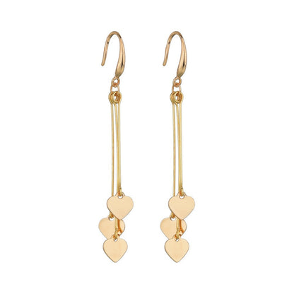 Womens Heart Drop Earrings