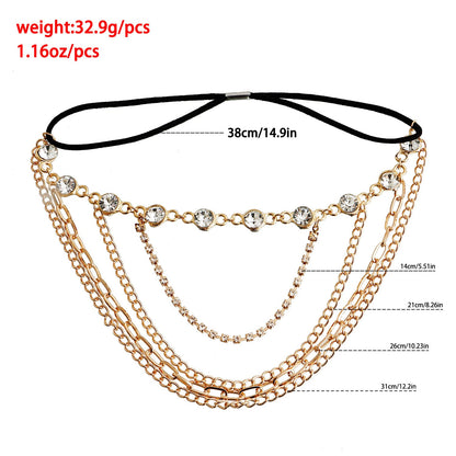 layer Rhinestone Leg Chain