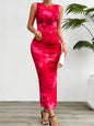 2024 Spring and Summer Tie-Dye Temperament Slim Sleeveless Dress