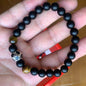Men's Obsidian Frosted Woven Football Fashion Tigereye Volcanic Bracelets