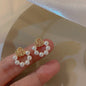 Vintage Pearl French Style Temperament Ear Earrings