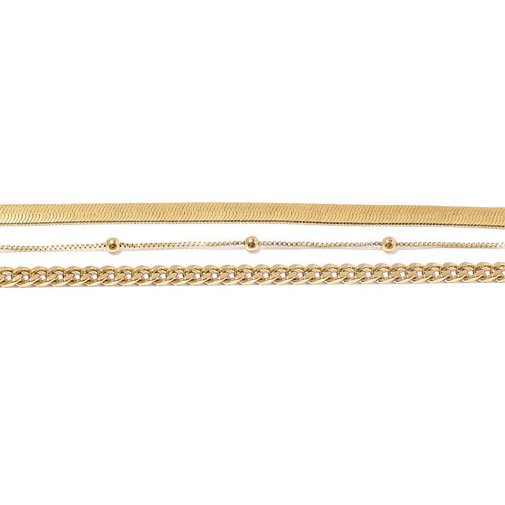 Flat Snake Breads Chain Anklet Jewelry