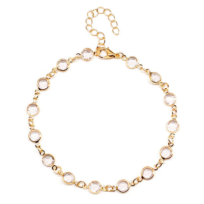 Crystal Stone Chain Anklet Jewelry