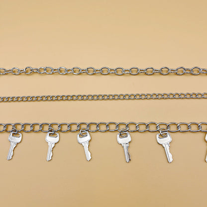 Vintage Metal Key Pendant Multi-layer Waist Chain