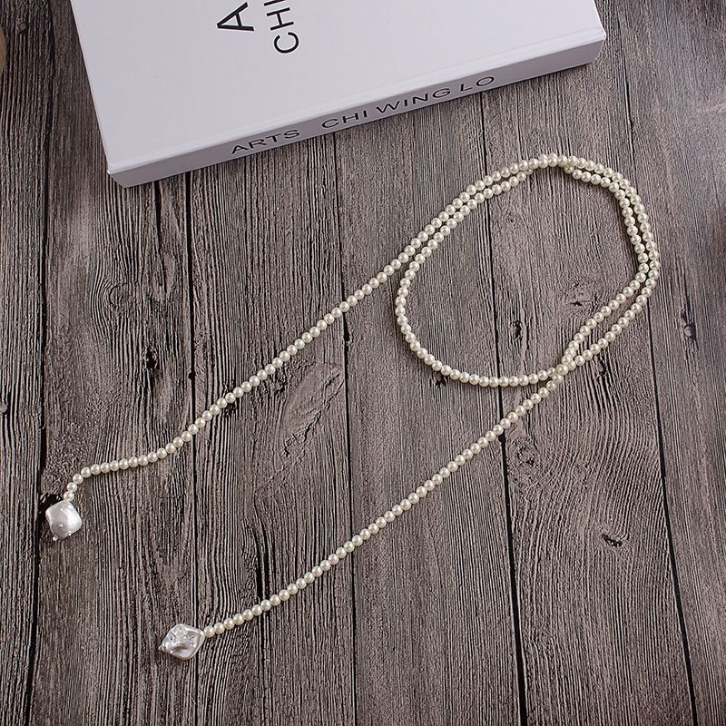 Vintage Trendy Pearl Tassel Necklace for Women