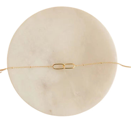 Geometric Double Ring Simple Choker Necklace