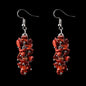 Handmade Natural Crystal Stone Earrings Long Tassel Gravel Jewelry