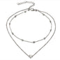 Layered Heart Pendant Necklace Jewelry for Women