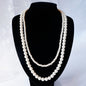 Double Layered Glass Pearl Statement Necklace Wedding