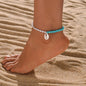 Multi-layer Anklet Pearl Round turquoise Bead Anklet Jewelry