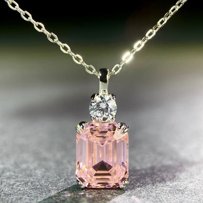 Women's High Carbon Diamond Simple Chain Necklaces
