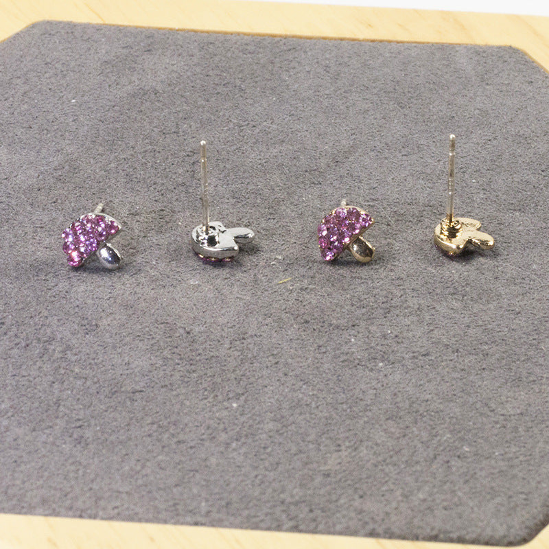 Lollipop Mushroom Stud Earrings Set