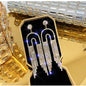Women's Sier Needle Light Luxury Tassel Banquet Earrings