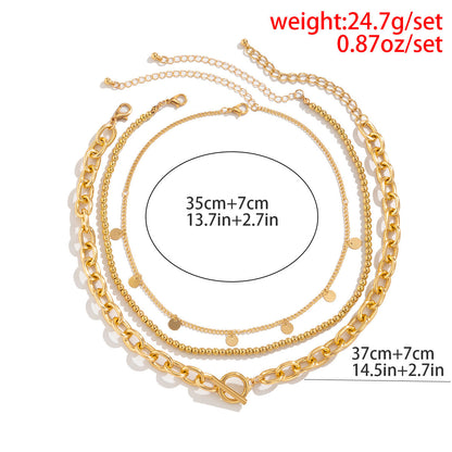 Multi Layer Tassel Chain Necklace Set
