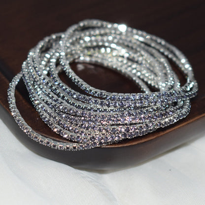 Women's Multicolor Rhinestone Stretch Shiny Simple Ornament Bracelets