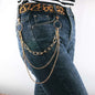Three Layered Jeans Chain Punk Rocker Pants Chain