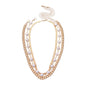 Layered Pearl Beads Choker Necklace for Women