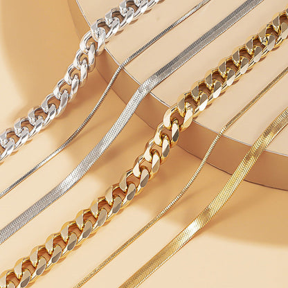 Multilayer Layered Snake Chain Necklace
