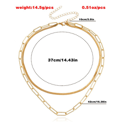 Multi Layer Snake Chain Clasp Necklace