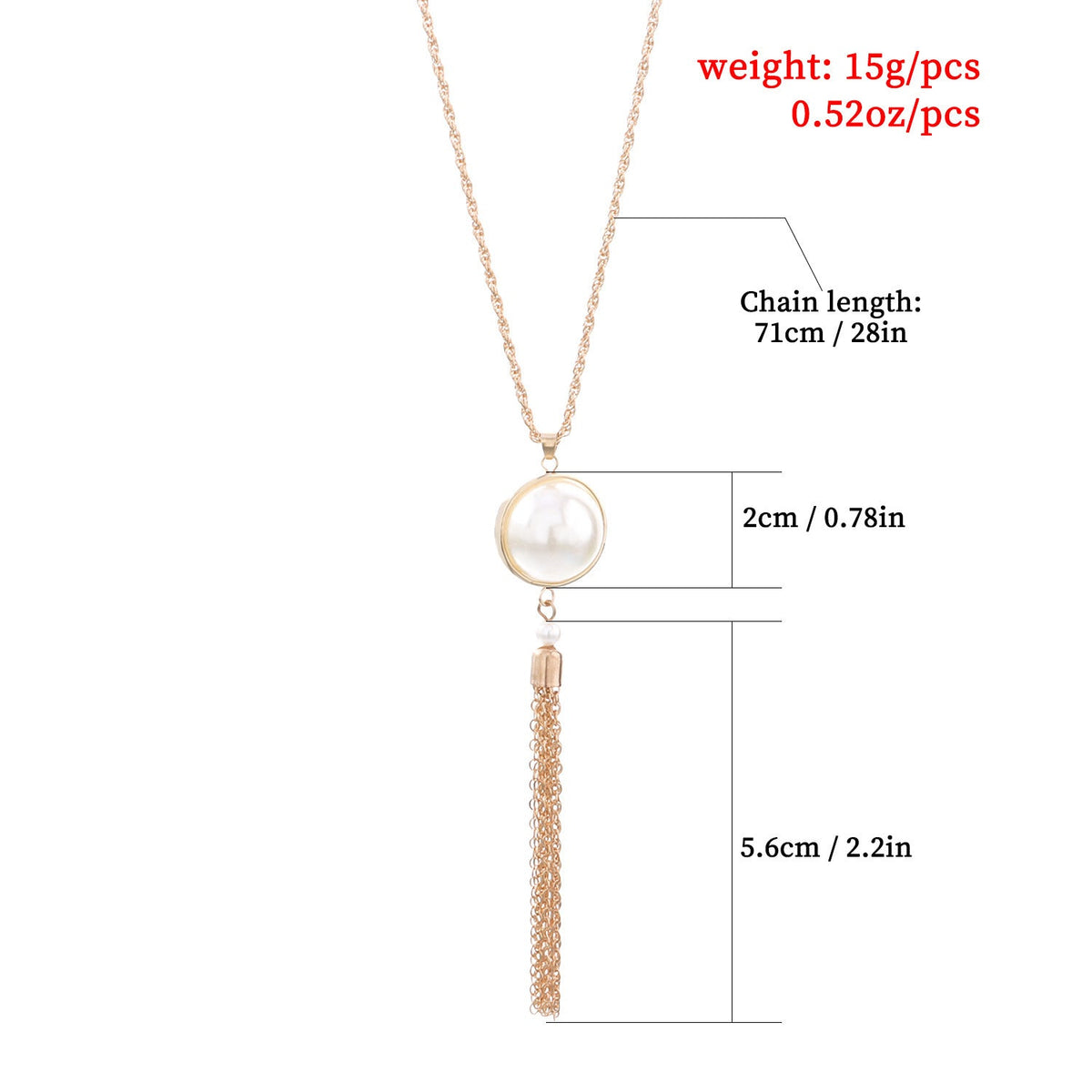 Long Sweater Chain Pendant for Women