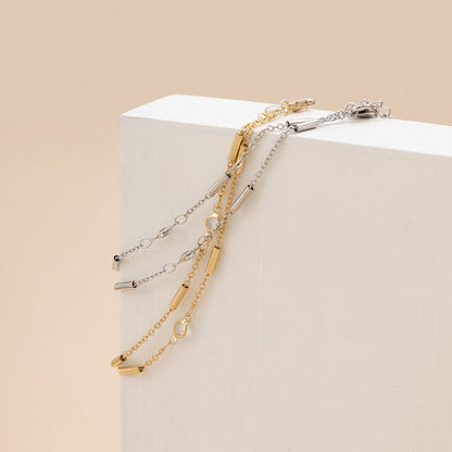 Layer Curb Link Ankle Bracelets