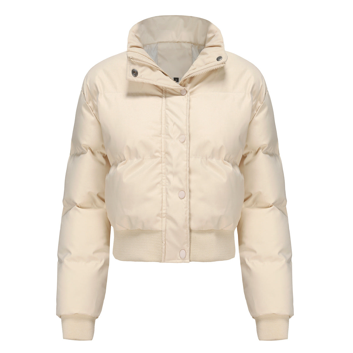 Autumn and winter women's short long-sleeved turtleneck warm jacket