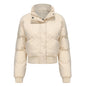 Autumn and winter women's short long-sleeved turtleneck warm jacket