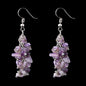 Handmade Natural Crystal Stone Earrings Long Tassel Gravel Jewelry