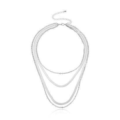 Multi Layer Snake Bone Chain Necklace Choker for Women