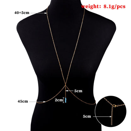 Sexy Summer Body Bikini Chest Chain Harness Jewelry