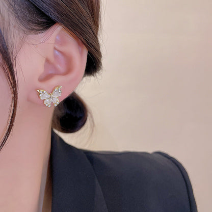 Opal butterfly Earrings
