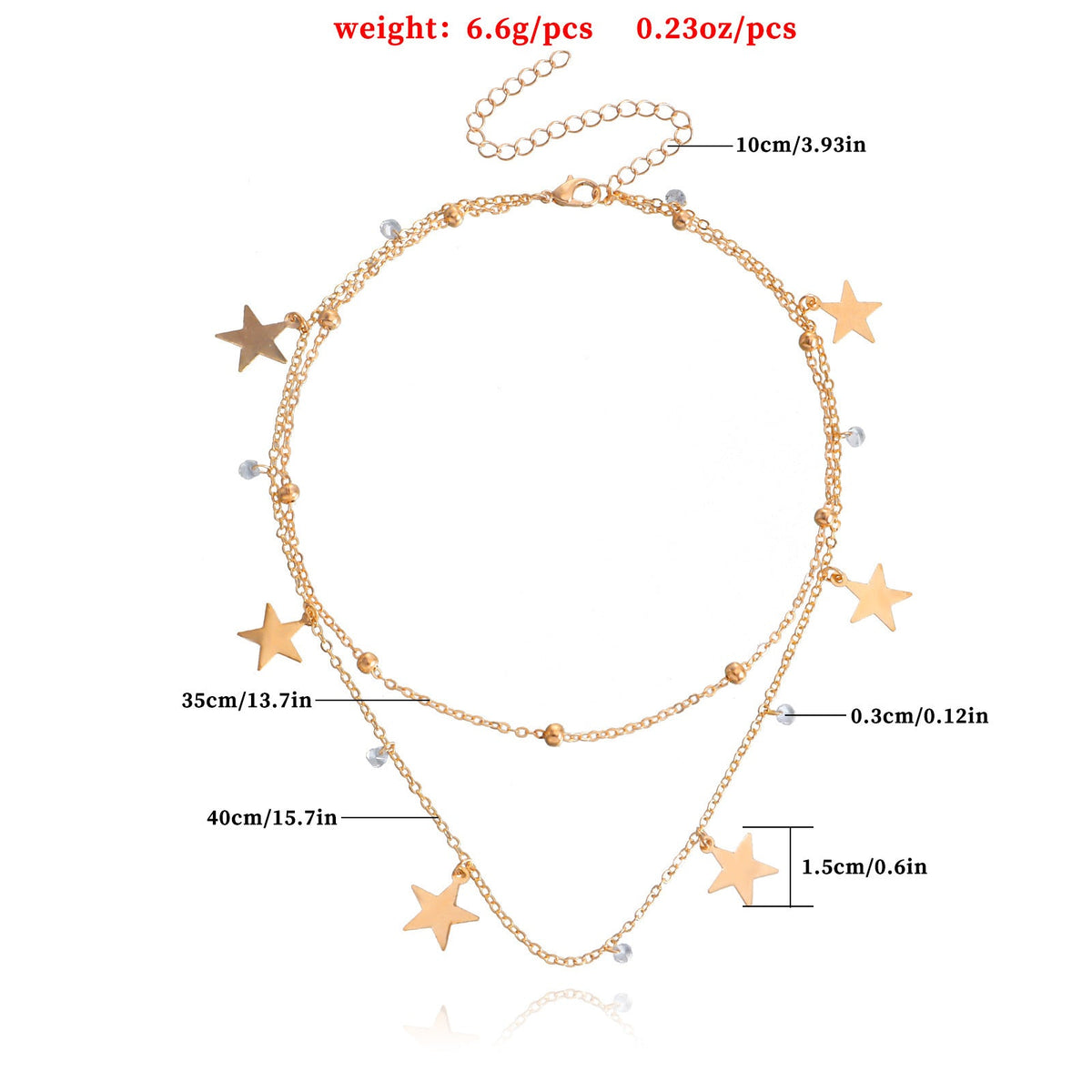 Star Charm Double Chain Necklace