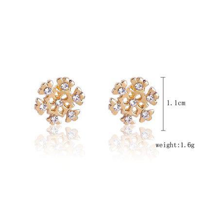 Rhinestone Snowflakes Earring