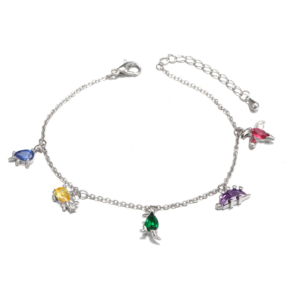 Dinosaur Clavicle Chain Gold Color Protection Necklaces
