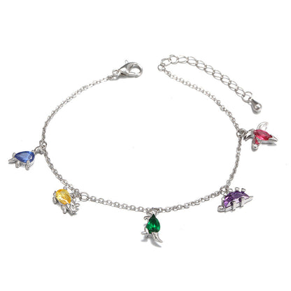 Dinosaur Clavicle Chain Gold Color Protection Necklaces