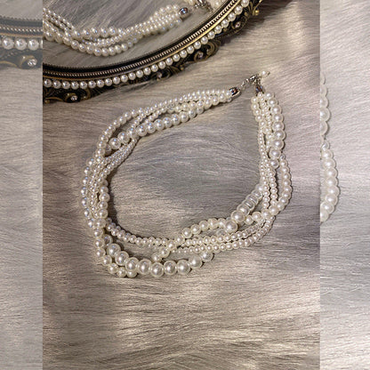 Twining Pearl Choker Necklaces for Women