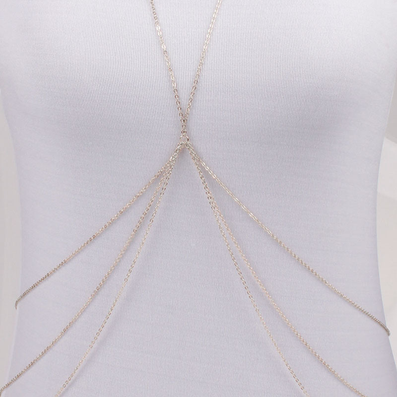 Sexy Geometric Multilayer Tassel Body Chain