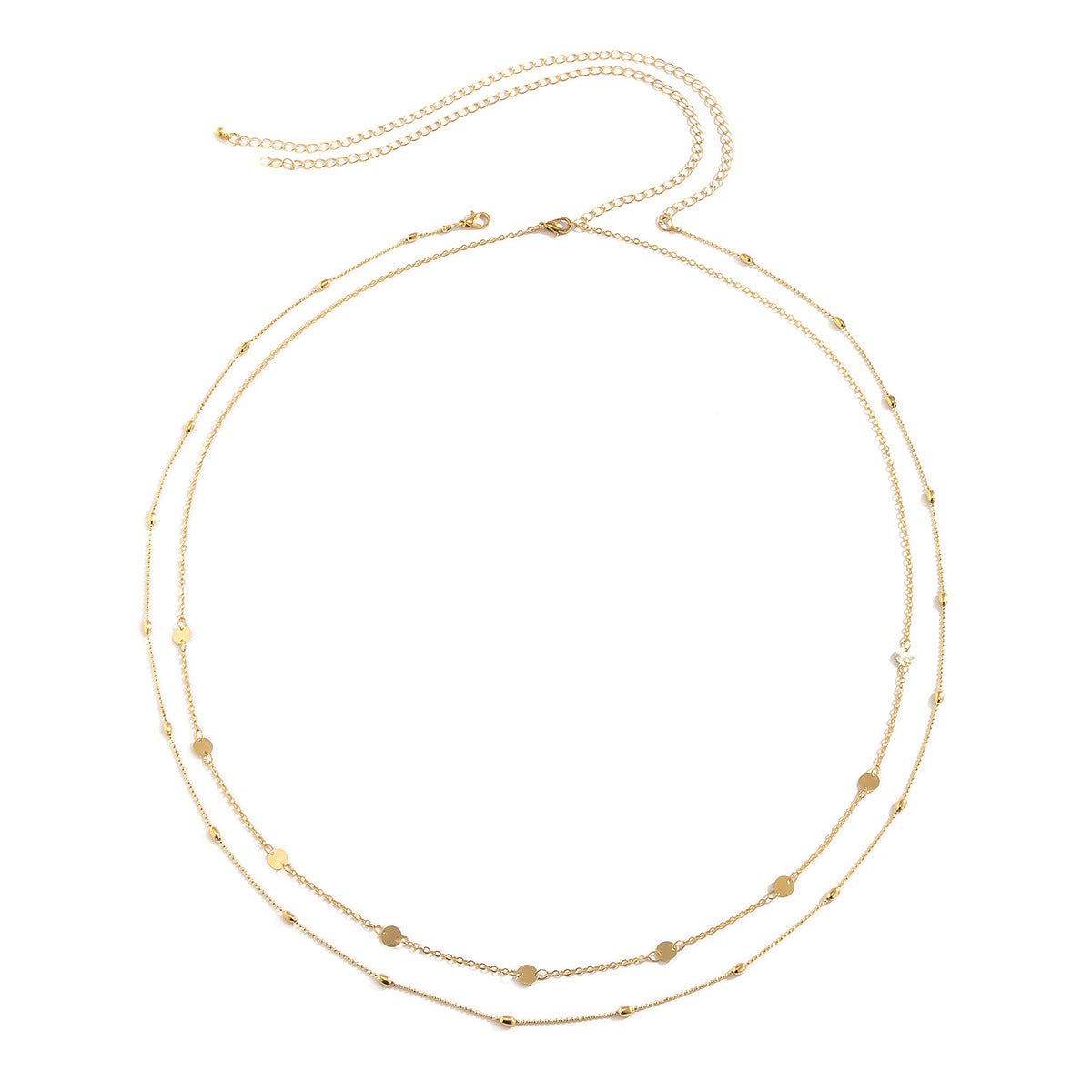 Popular Design Sexy Vintage Double-Deck Summer Beach Metal Waist Chain
