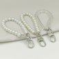 Pearl Mobile Phone Metal Snap Hook Key Chain Phone Charm Strap