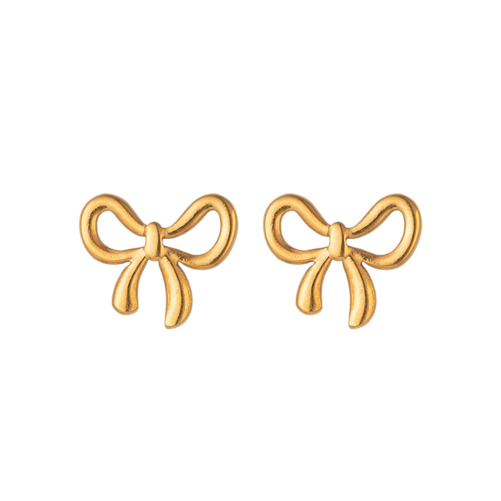 Women's Bow Titanium Steel For Gold Starry Necklaces