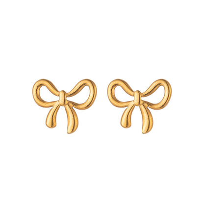 Women's Bow Titanium Steel For Gold Starry Necklaces