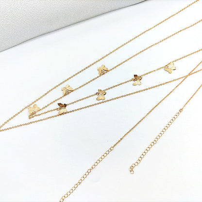 Mini Butterfly Pendant Waist Chain Elegant Waist Belly Chain