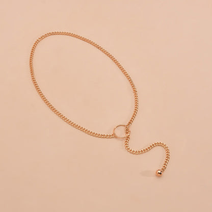 Drop Tassel Choker Necklace Long Thin Chain