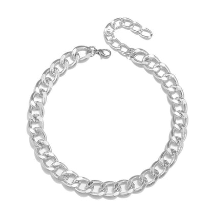 Exaggerated Metal Aluminum Thick Necklace for Women