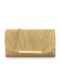 Pleated high sewing round bottom hand-held evening bag