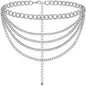 Punk Multilayered Rhinestone Chain Jeans Pants Gothic Keychains